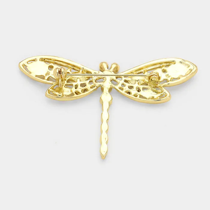 iLLASPARKZ Crystal Dragonfly Pin Brooch