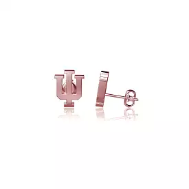 Indiana University Post Earrings - Rose Gold Plated