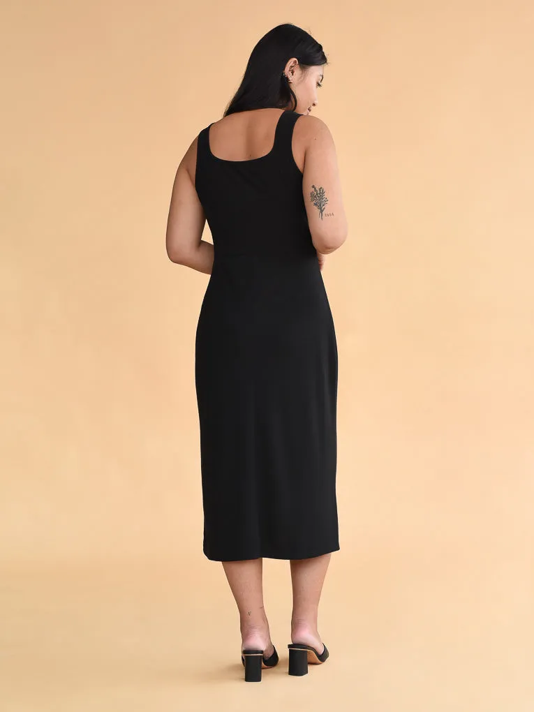 Jade Black Sleeveless Dress