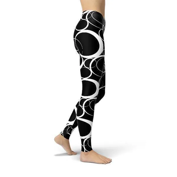 Jean Black and White Circles Leggings