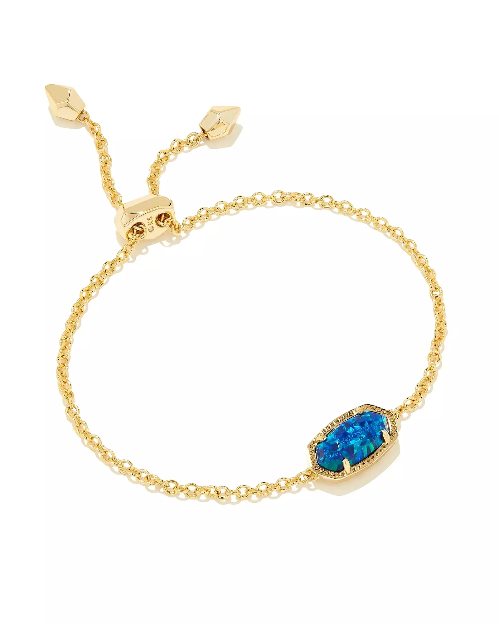 Kendra Scott Elaina Gold Delicate Chain Bracelet in Cobalt Blue