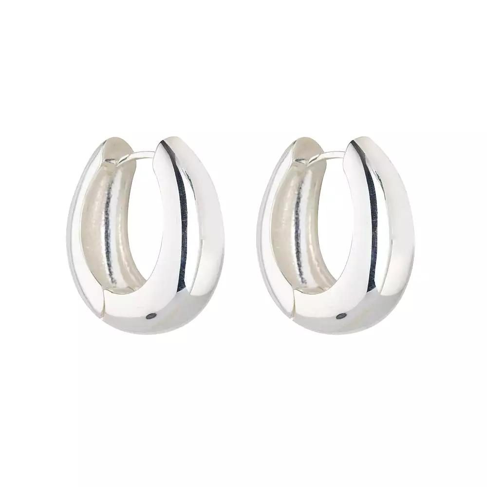 KNIGHT & DAY - Silver Chunky Hoops