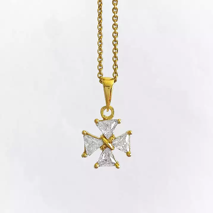 Knot Cross Necklace - Gold Plated