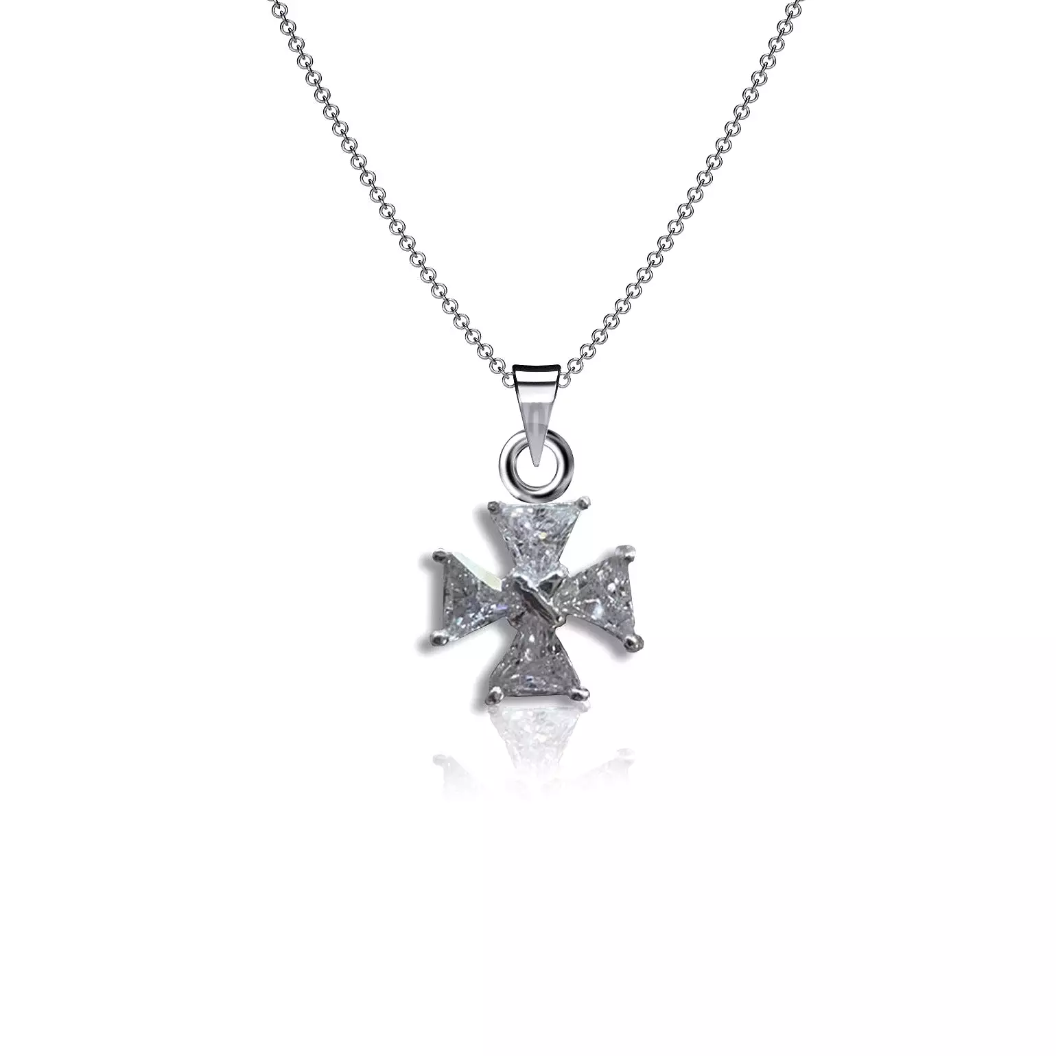 Knot Cross Necklace - Silver