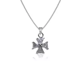 Knot Cross Necklace - Silver