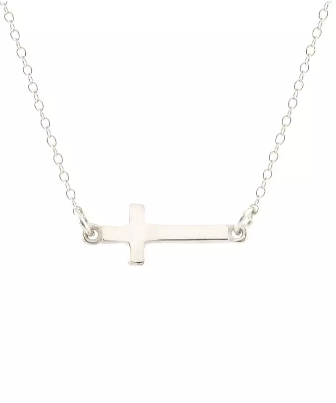 Kris Nations Cross Charm Necklace - Silver