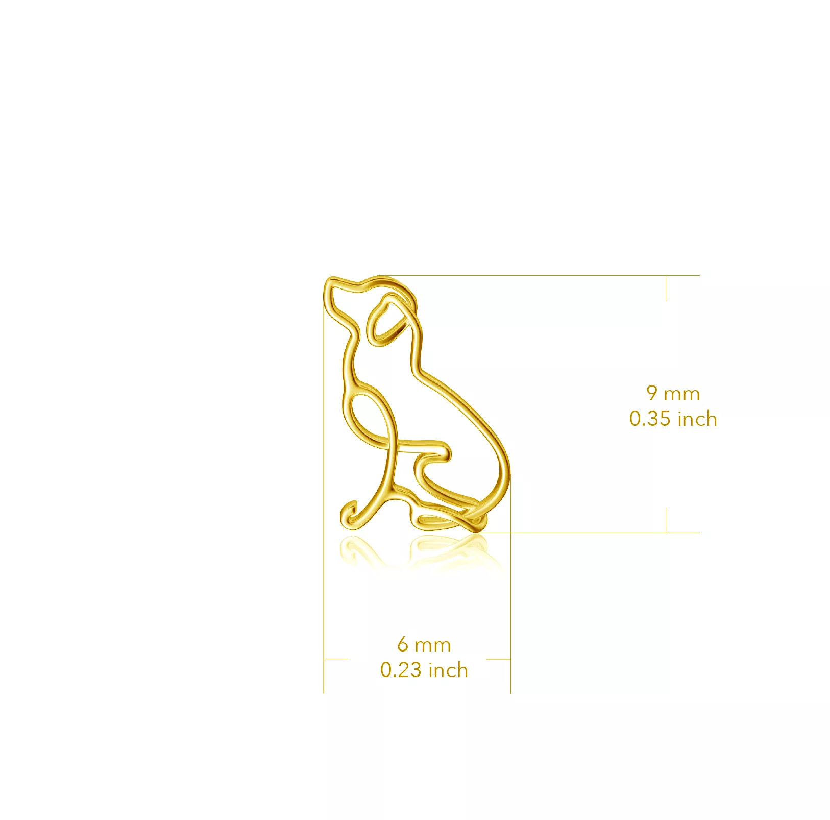 Labrador Silhouette Post Earrings - Gold Plated