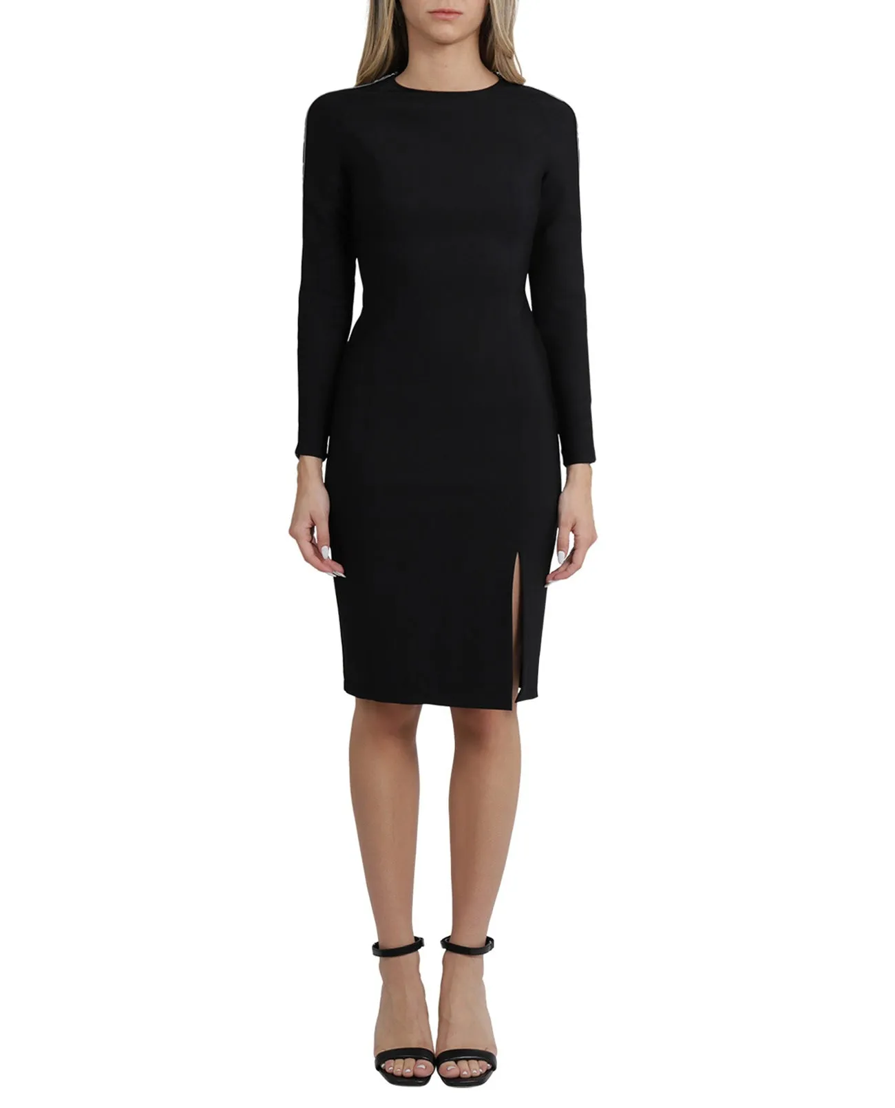 Lanvin Logo Band Detailed Long Sleeved Dress