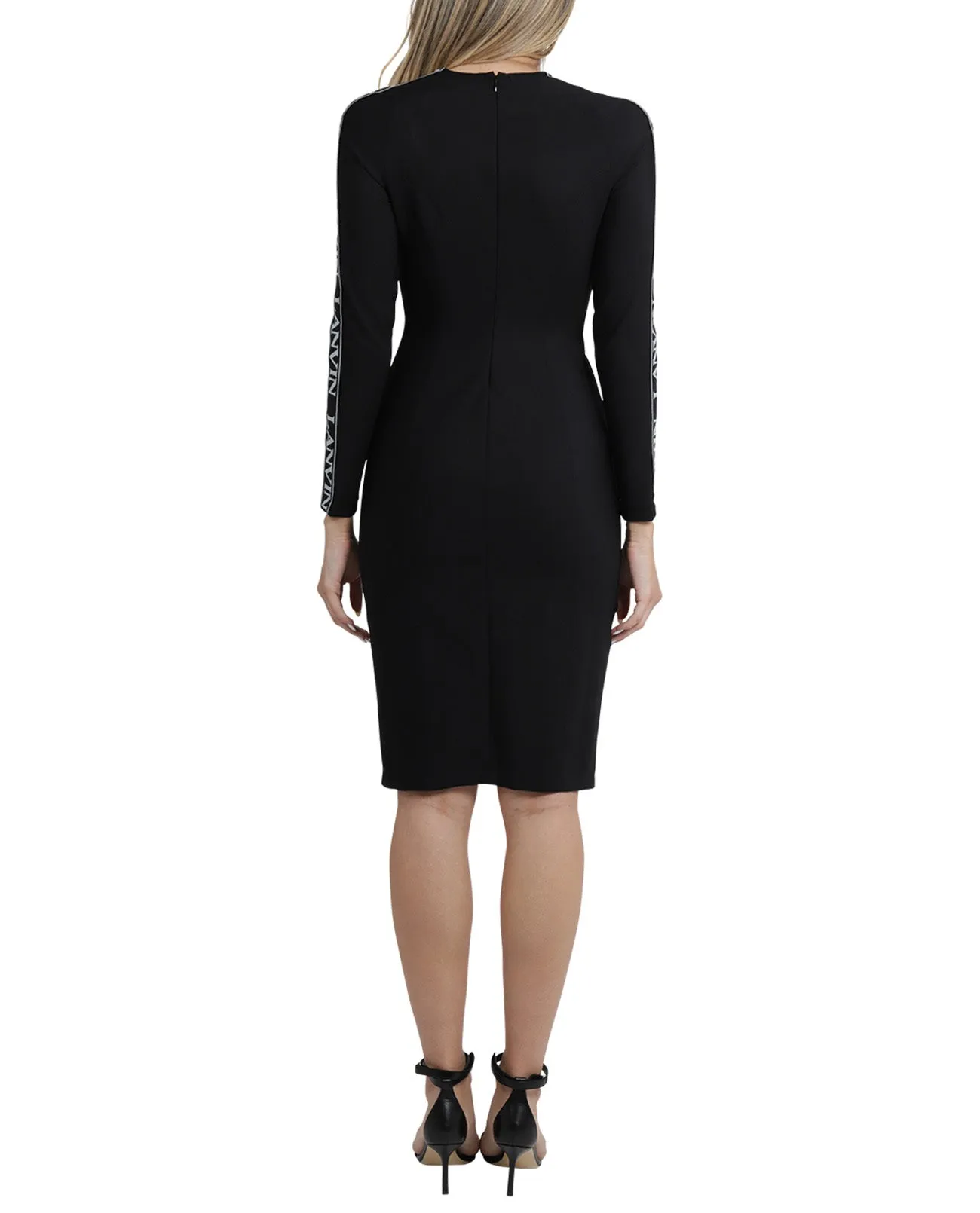 Lanvin Logo Band Detailed Long Sleeved Dress