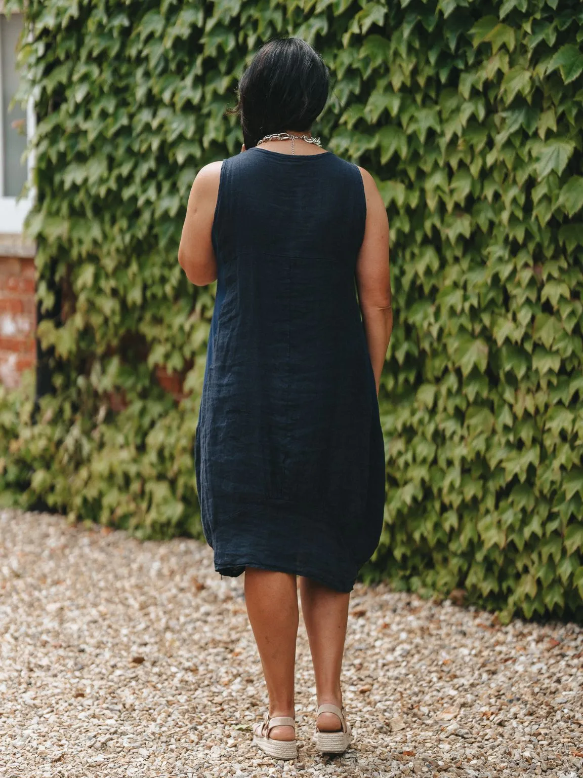 Linen Sleeveless Dress Bridie