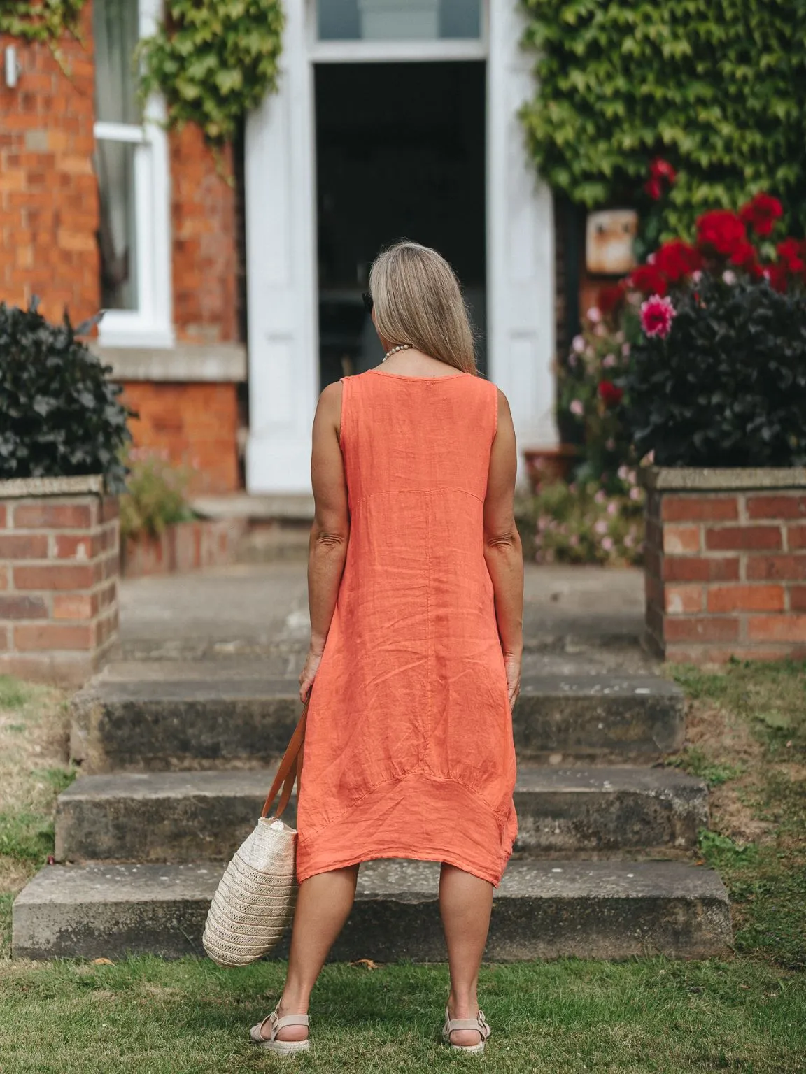 Linen Sleeveless Dress Bridie