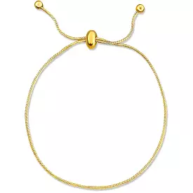 Lourdes Round Gold Snake Chain Bracelet