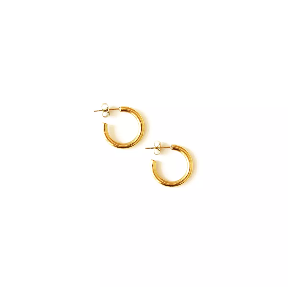 Machete Mini Gold And Silver Hoop Earrings