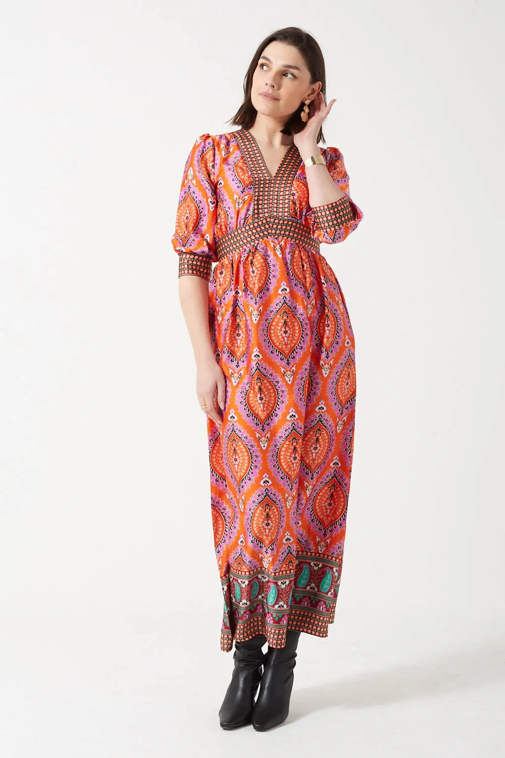 Marc Angelo Long Sleeved Maxi Dress