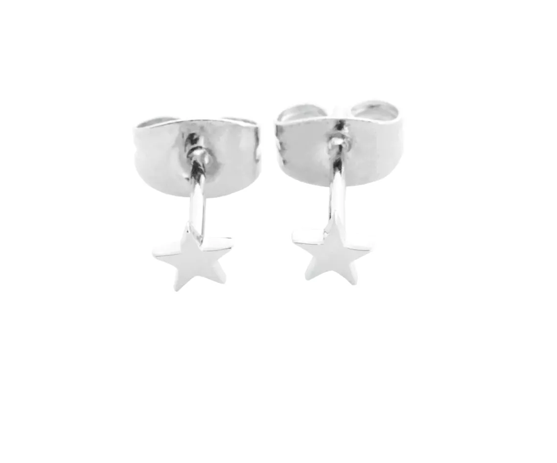 Mini Star Studs - Silver