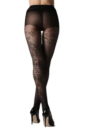 Natori Leopard Mix Sheer Tights