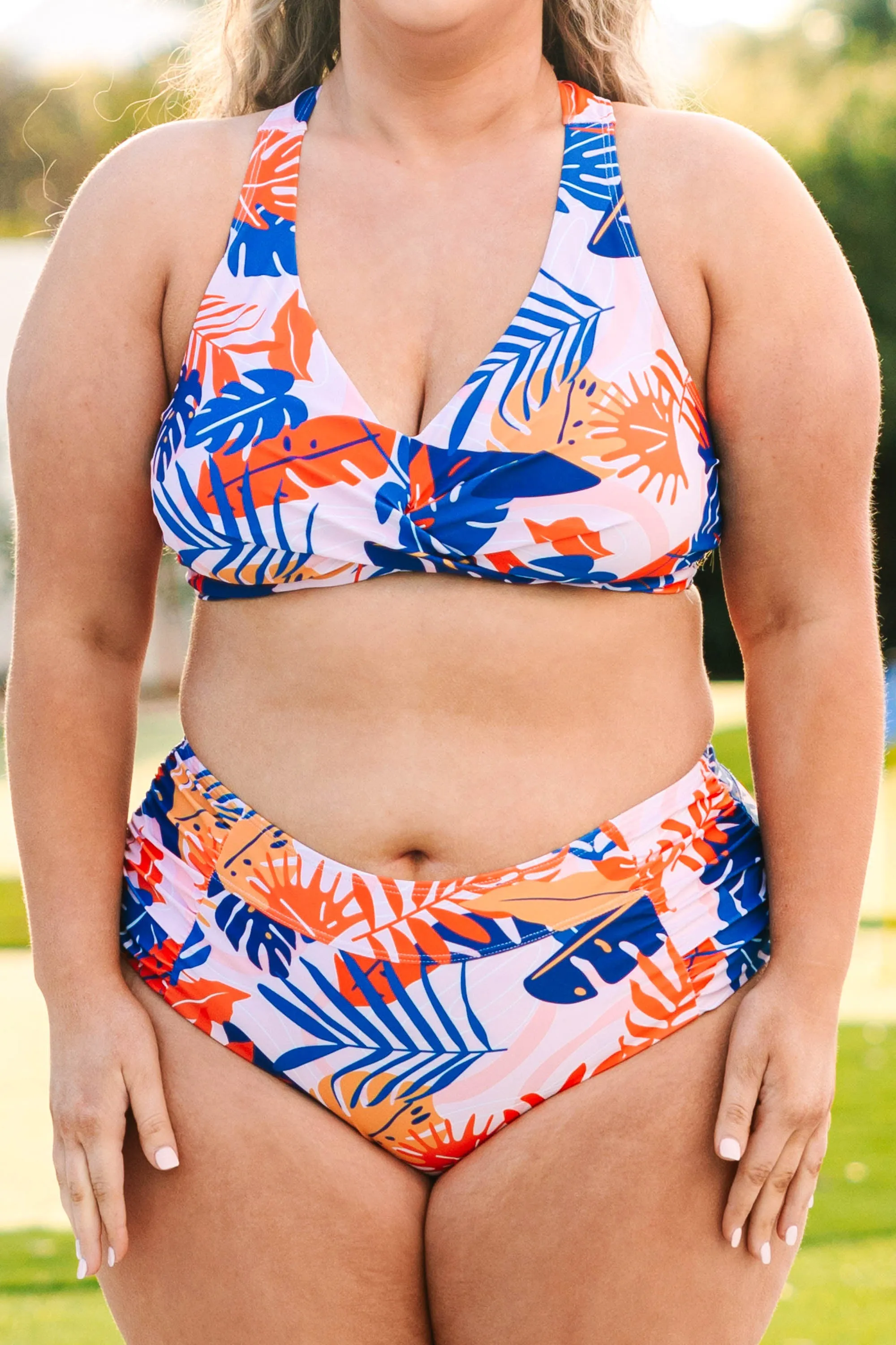 Oceans Of Love Swim Bottoms, Orange Floral