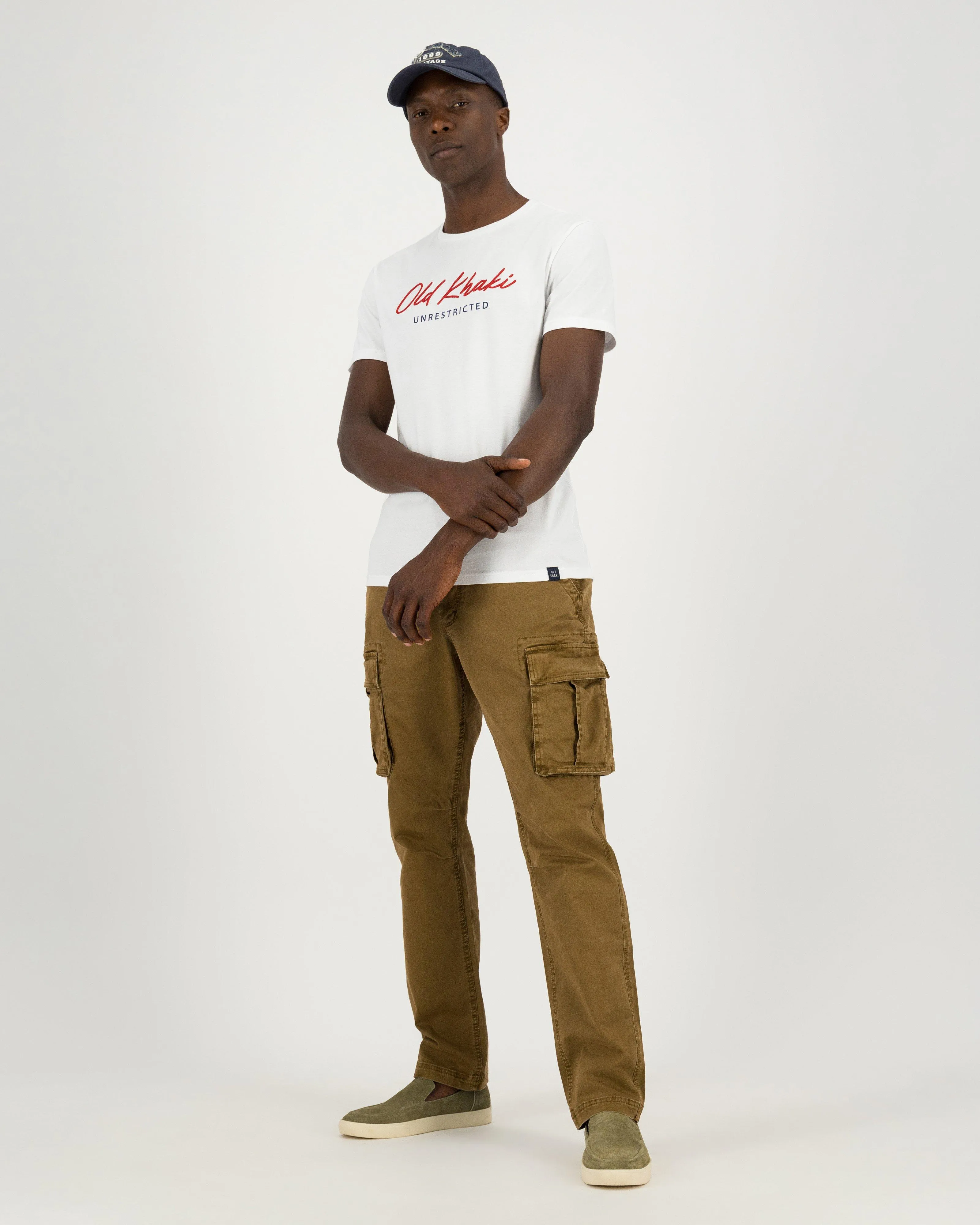 Old Khaki Men’s Damon Embroidered Cotton T-shirt | Cape Union Mart