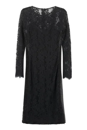 Pinko Lace Long-Sleeved Dress