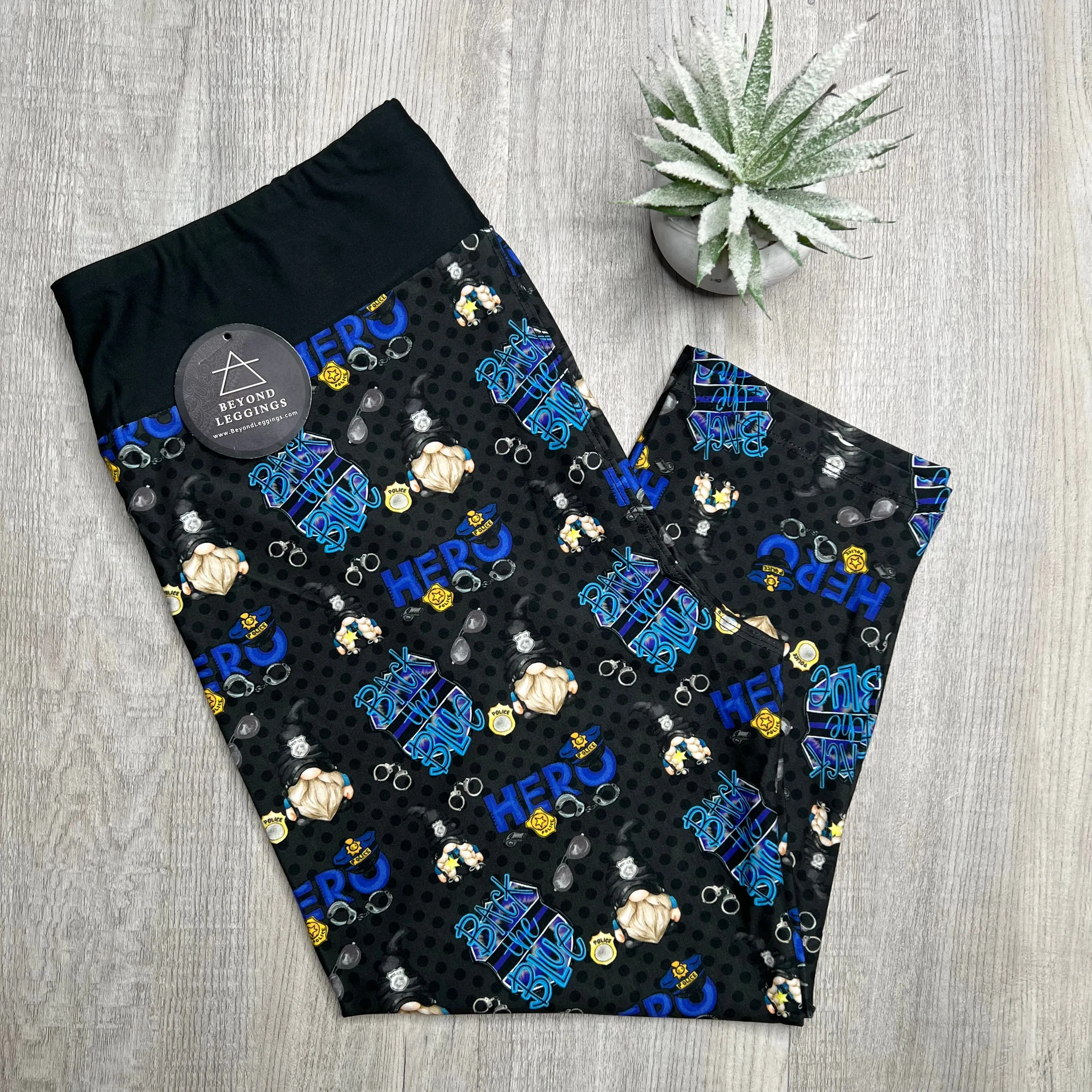 Police Gnome Capri Soft Leggings