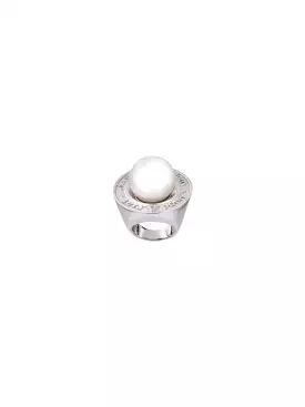 QED PEARL RING SILVER