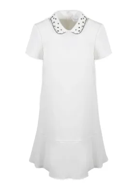 RED Valentino Crepe Short Sleeved Mini Dress