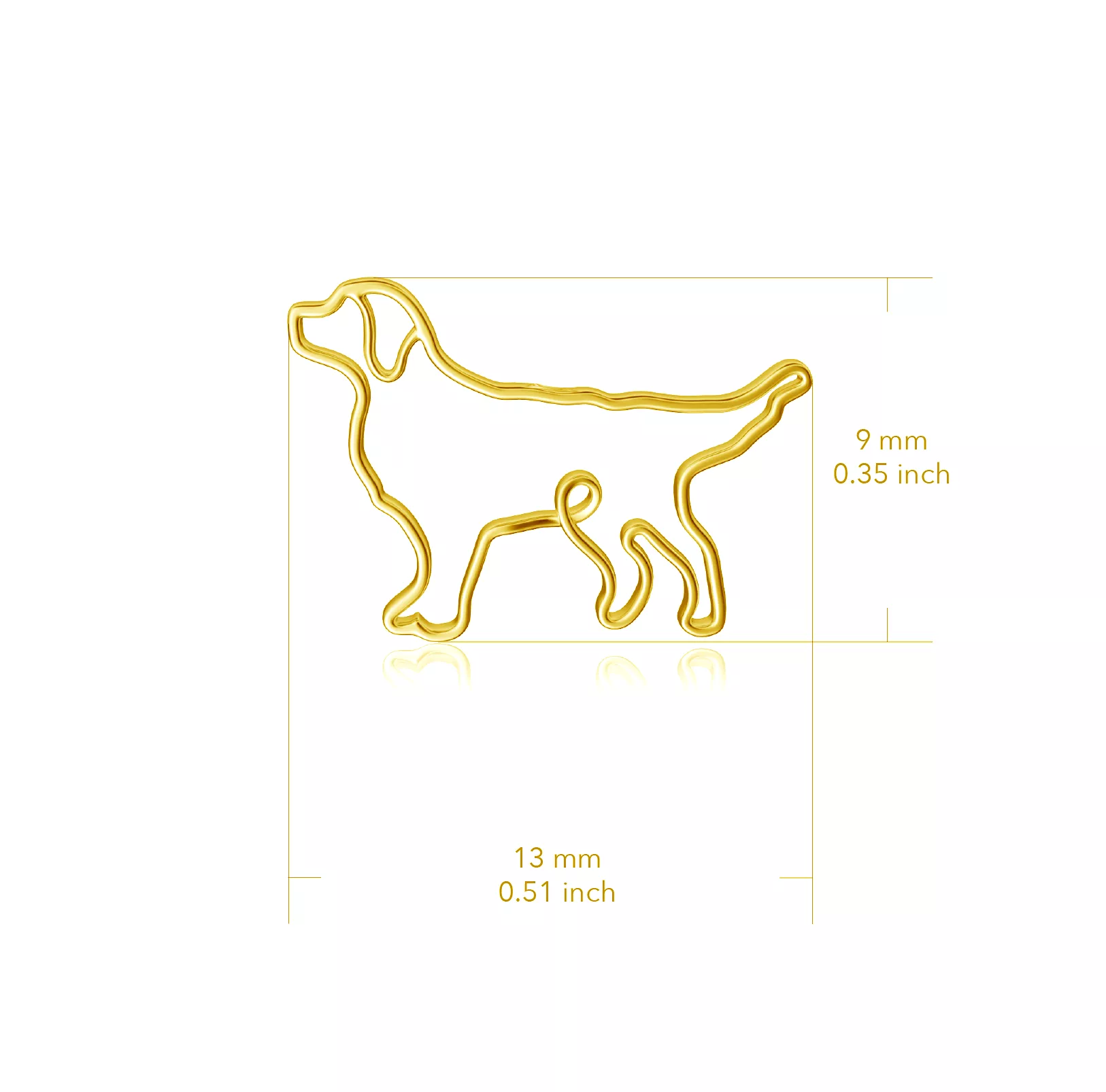 Retriever Silhouette Post Earrings - Gold Plated