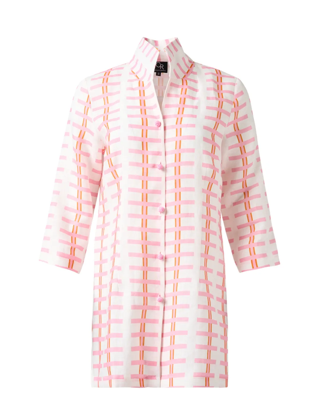 Rita Pink Print Linen Jacket