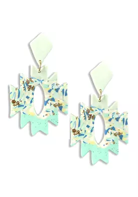 Rodeo western aztec shape dangle earring