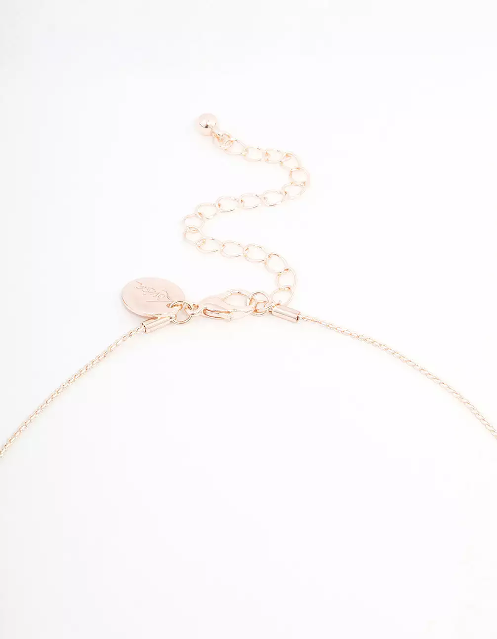 Rose Gold Pearl Charm Long Necklace