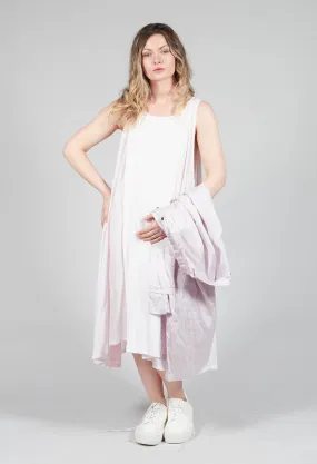 Sheer Double Vest Dress in Rose 10% Cloud