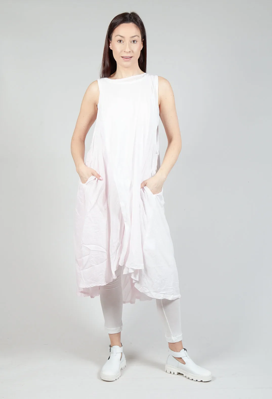 Sheer Double Vest Dress in Rose 10% Cloud