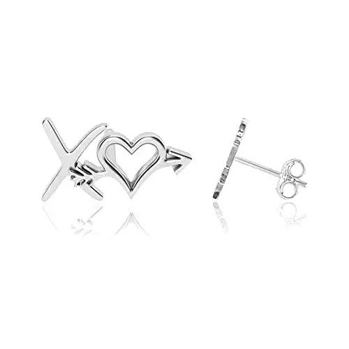 Silver Stud Earrings - XO