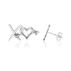 Silver Stud Earrings - XO