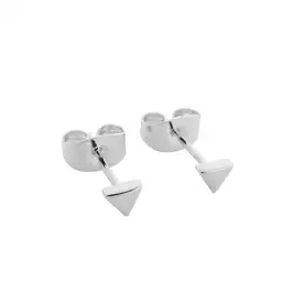 Silver Triangle Stud Earrings