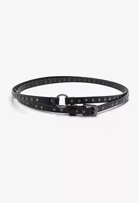 Skinny Flat Studded Belt