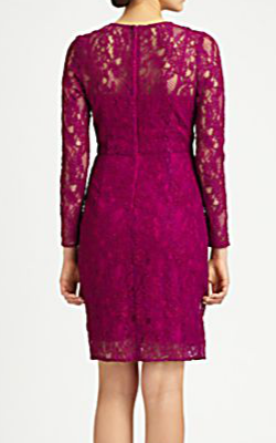 Sleeved Lace Cocktail Dress