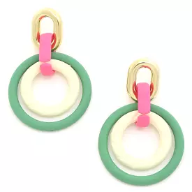 Smooth Texture Round Dangle Earring