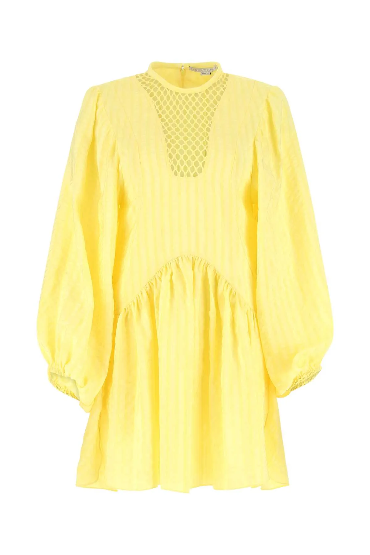 Stella McCartney Mesh-Panelled Balloon Sleeved Mini Dress