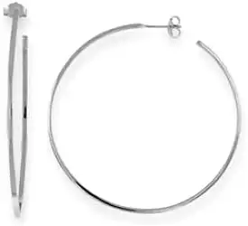 Supreme Silver Hoop Earring 50mm - EKP003