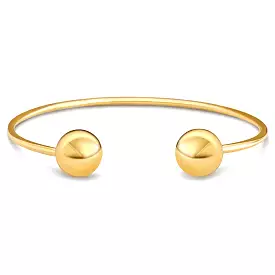 Talia Gold Beaded Cuff Bracelet