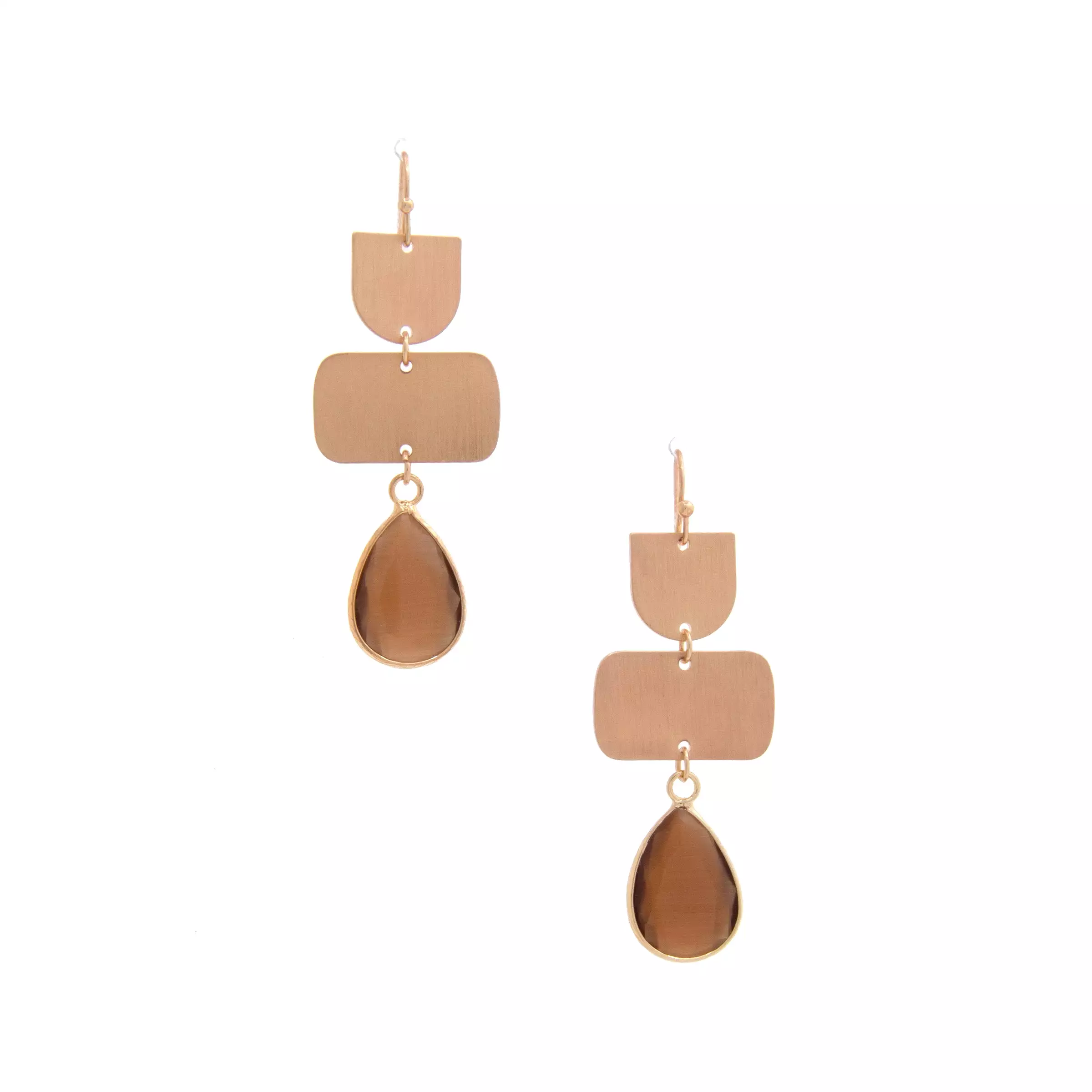 Teardrop Gem Multi Shape Dangle Earring