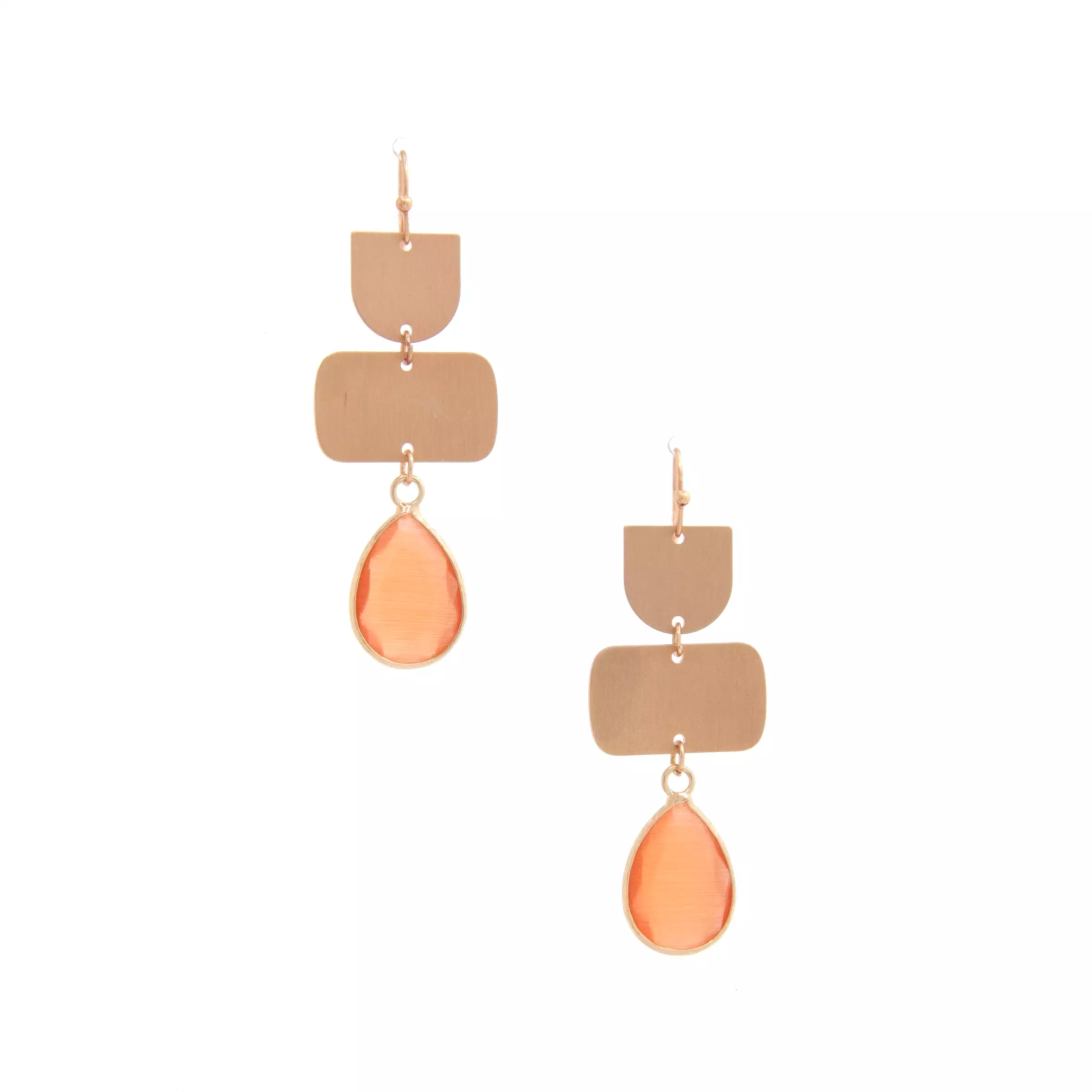 Teardrop Gem Multi Shape Dangle Earring