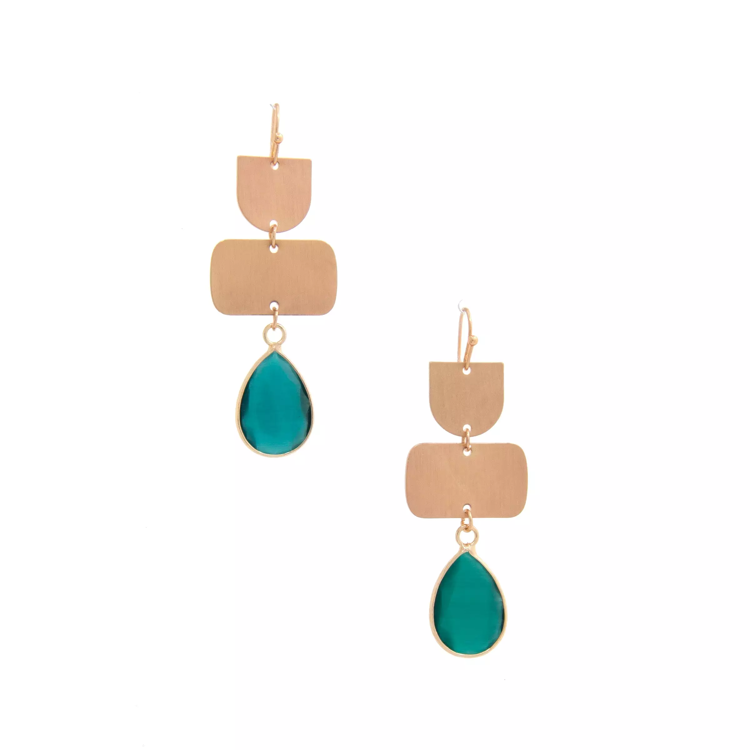 Teardrop Gem Multi Shape Dangle Earring