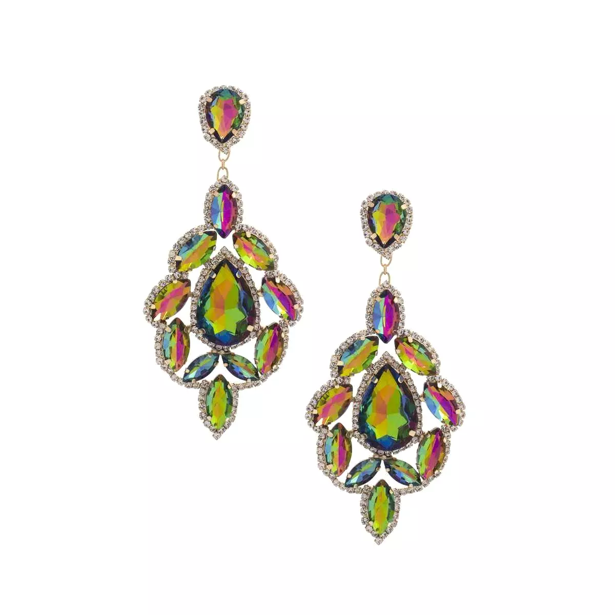 Teardrop Rhinestone Dangle Earring