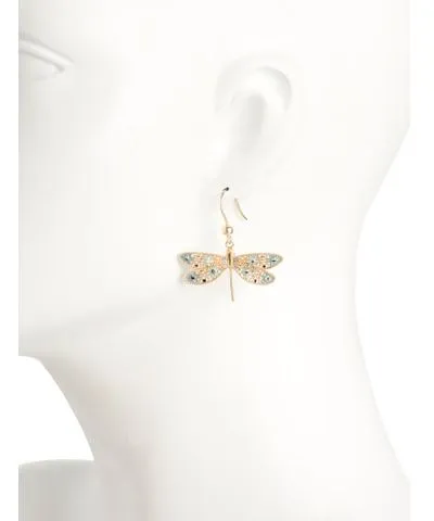 Tj Maxx 18Kt Gold Dragonfly Drop Earrings For Women