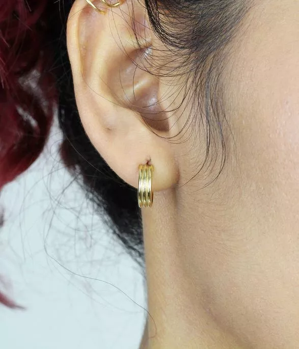 Triple Post Earrings