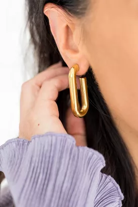 Tube Hoops: 18k Gold Plated