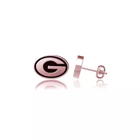 University of Georgia Post Earrings - Rose Gold Plated