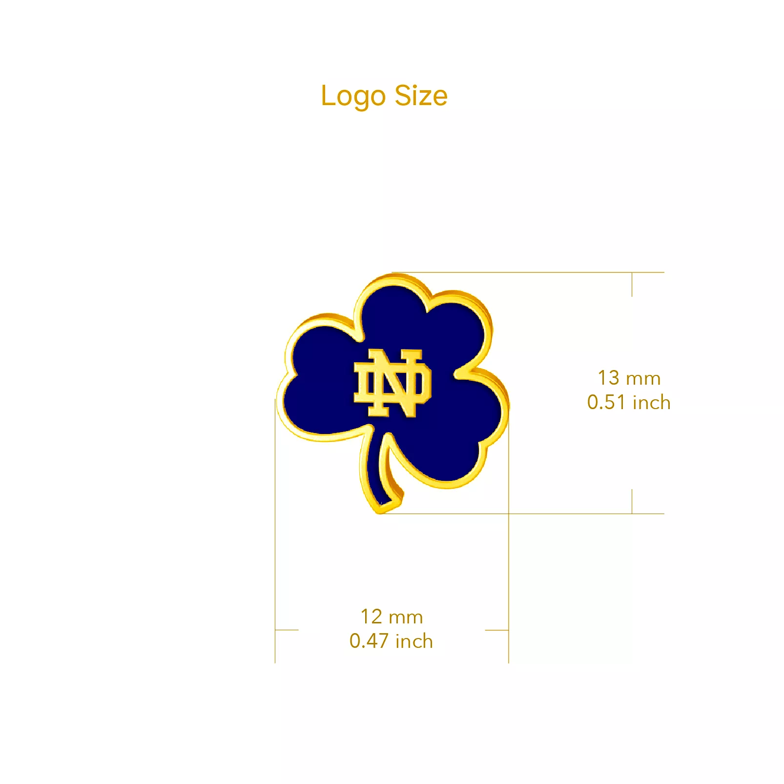 University of Notre Dame Shamrock Post Earrings - Gold Plated Enamel